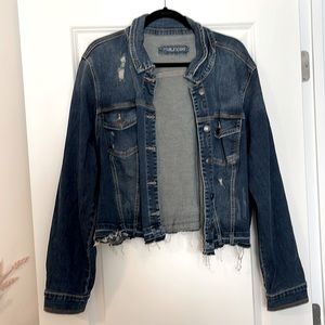 Maurices Raw Edge Distressed Lightweight Jean Jacket 3x